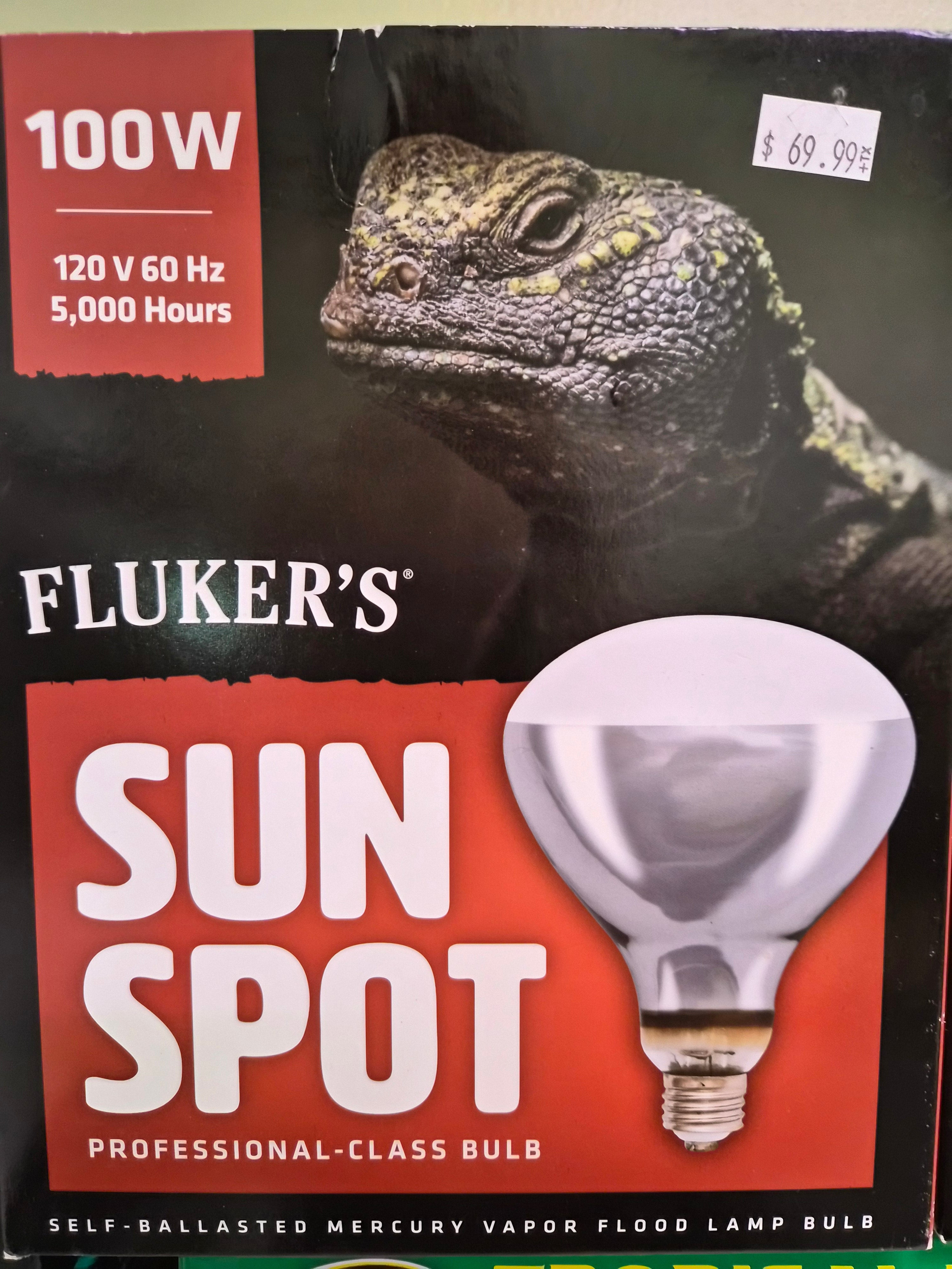Flukers Sun Spot 100 Watt Professional Class Bulb