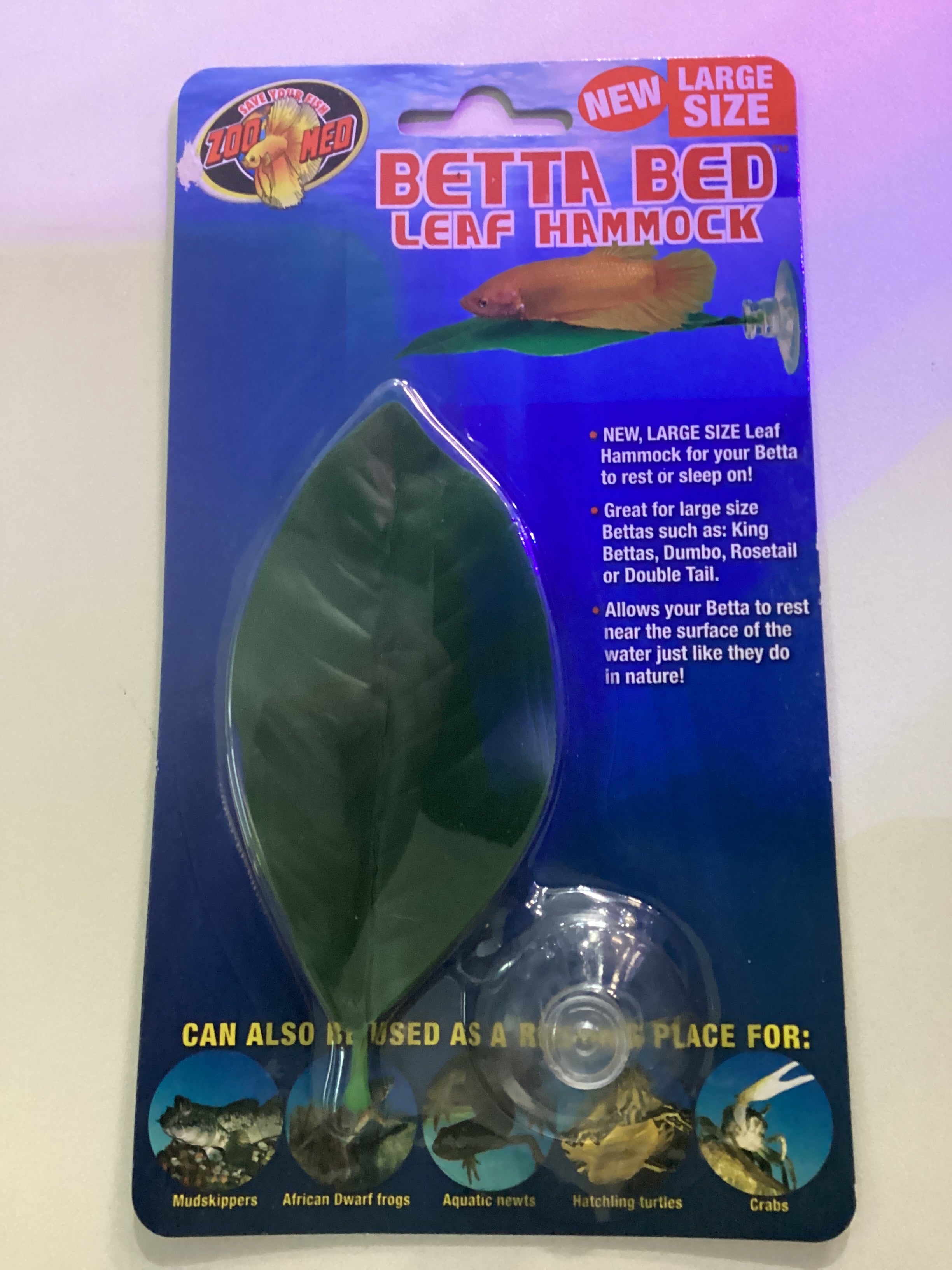 Zoomed betta bed (Leaf Hammock)